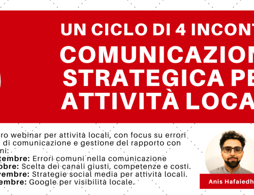 Ciclo di webinar “Comunicazione strategica per attività locali”